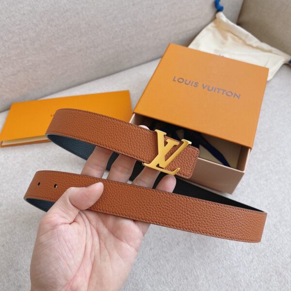 LOUIS VUITTON LV INITIALS REVERSIBLE BELT BROWN 30MM M9151U - Image 5