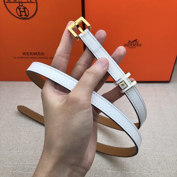 HERMES LEATHER  BELTS POP H WHITE 15MM - Image 3