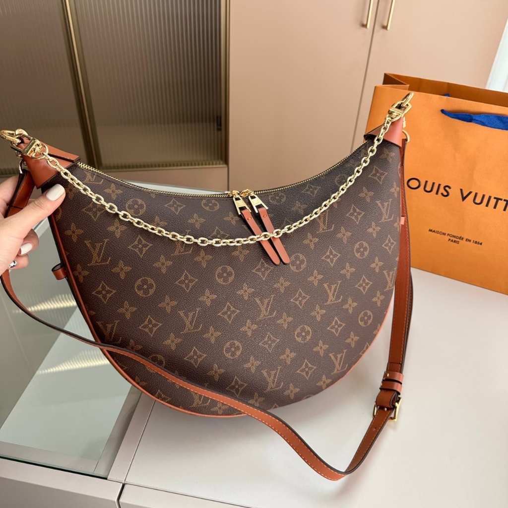 Louis Vuitton Loop Hobo Monogram Canvas Brown 35Cm M46311 - Image 9