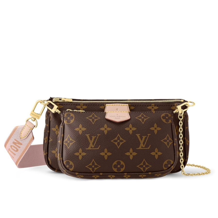 LOUIS VUITTON MULTI POCHETTE ACCESSOIRES MONOGRAM LIGHT PINK 24CM M44840