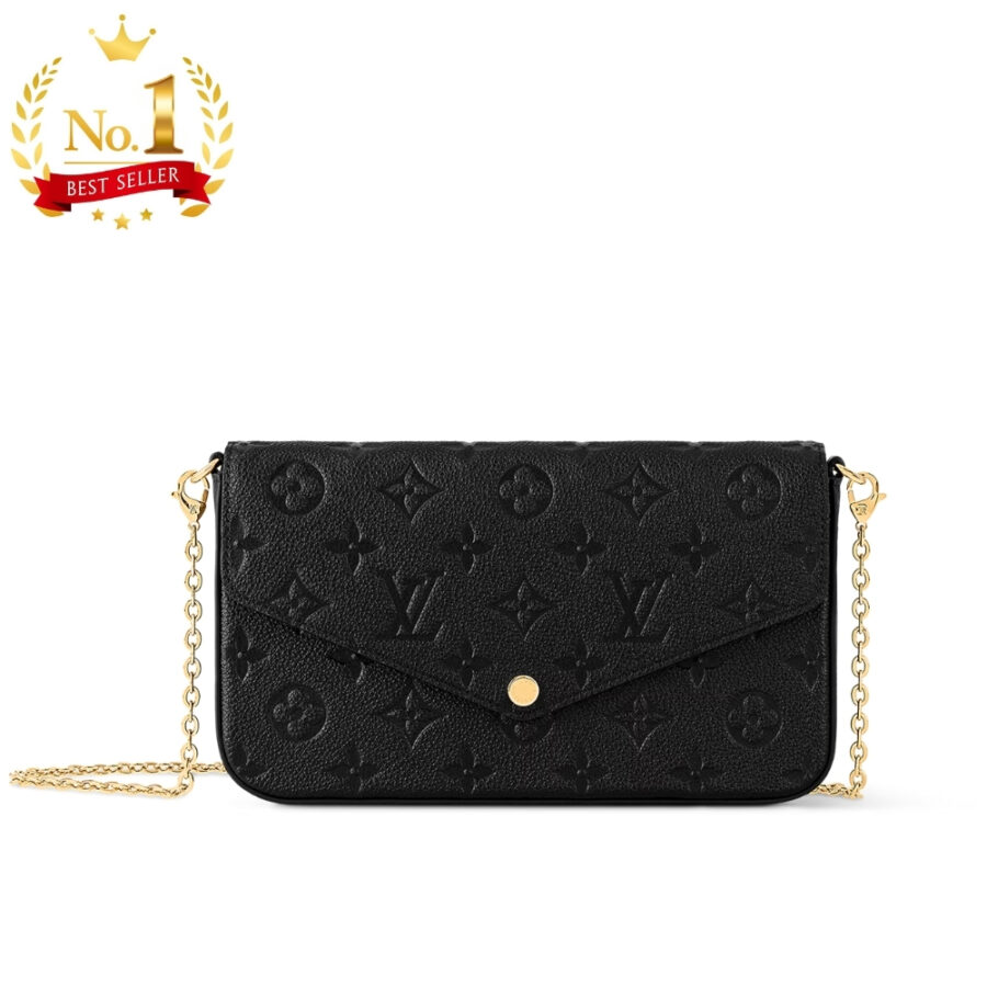 LOUIS VUITTON FÉLICIE POCHETTE BLACK 21CM M82477