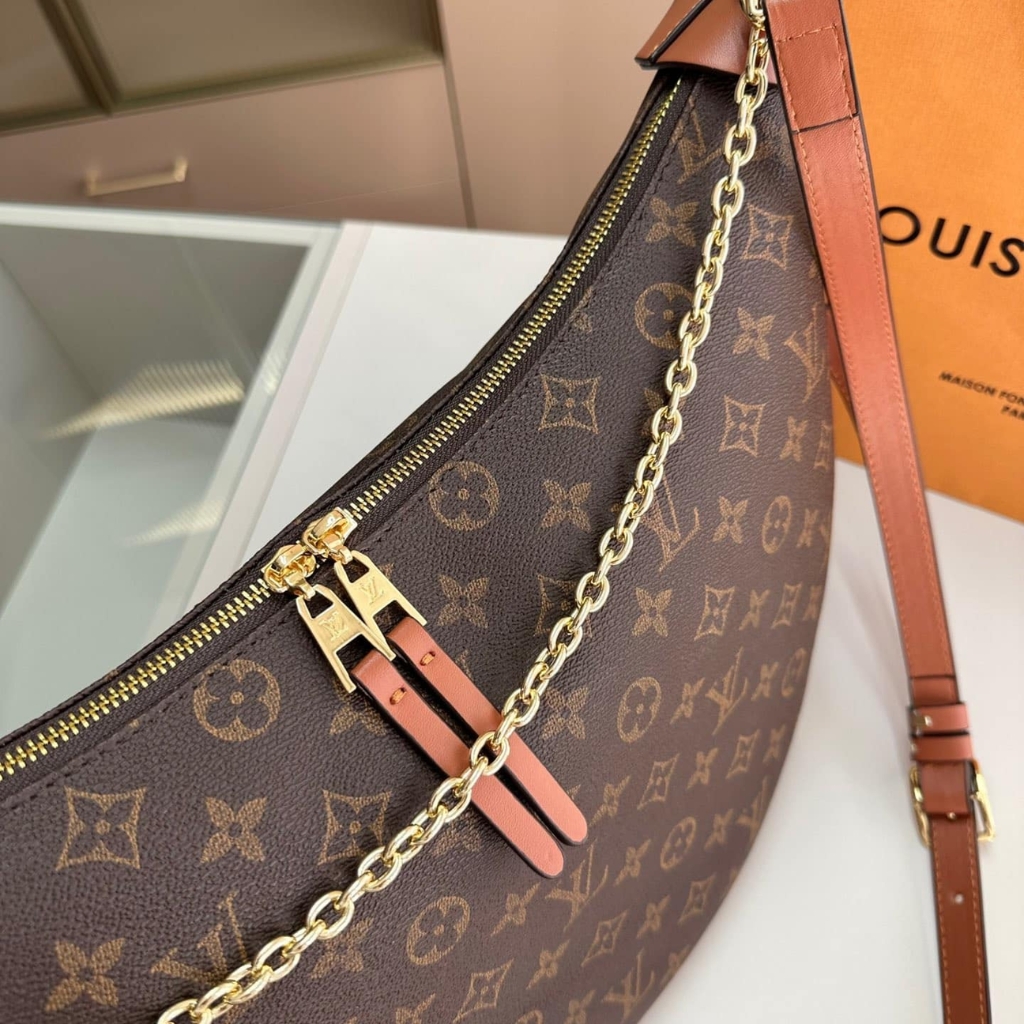 Louis Vuitton Loop Hobo Monogram Canvas Brown 35Cm M46311 - Image 3