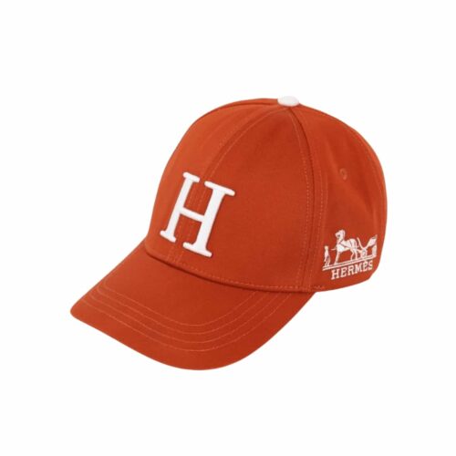 Hermes New Carriage Baseball Cap Orange