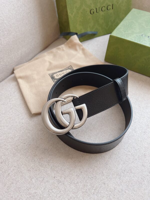 GUCCI MAMON GG SILVER LOGO BELT 4CM - Image 7