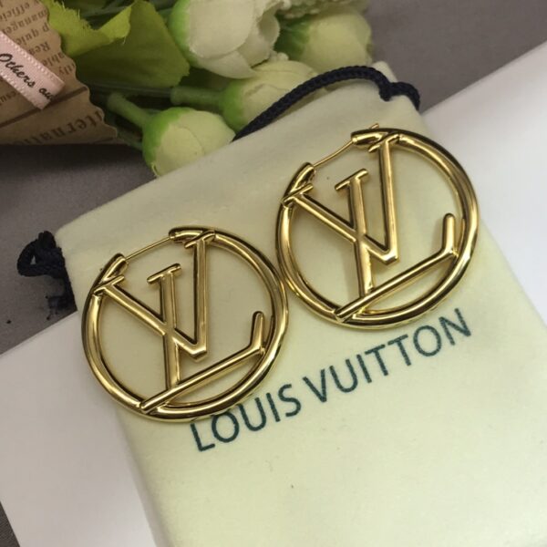 LOUIS VUITTON LOUISE HOOP EARRINGS M64288 - Image 2