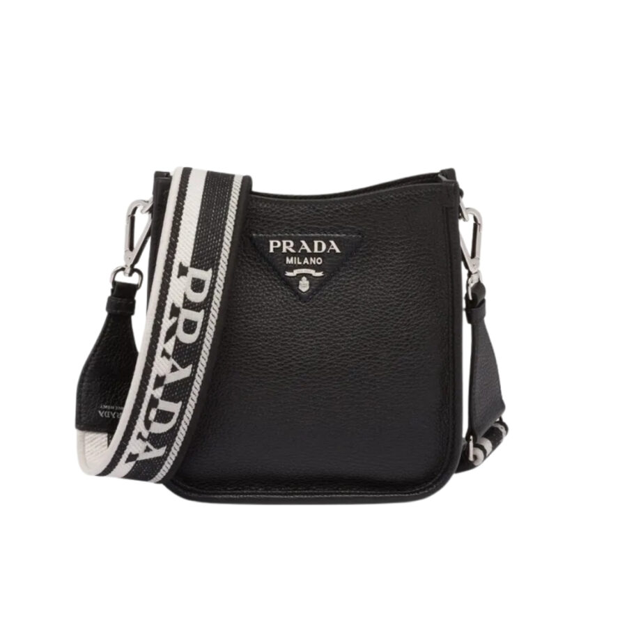 Prada Mini Leather Shoulder Bag Black 20Cm 1BH191 2DKV F0002 V 3OO