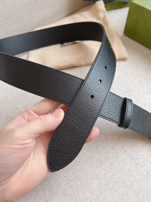 GUCCI MAMON GG GOLD LOGO BELT 4CM - Image 5