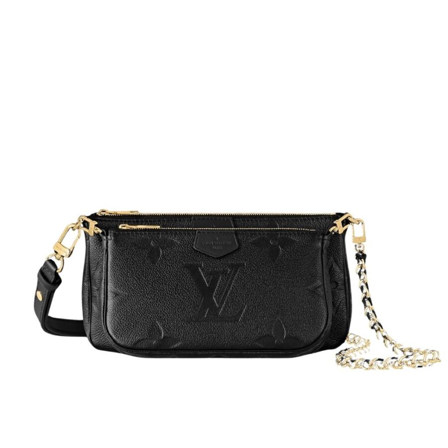 Louis Vuitton Multi Pochette Accessoires Monogram Empreinte Black 25Cm M80399 