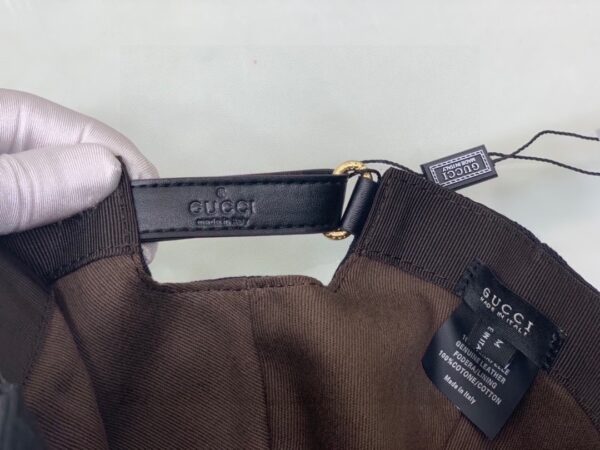 GUCCI GG CANVAS WITH WEB BASEBALL CAP BLACK - Image 2