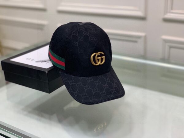 GUCCI GG CANVAS WITH WEB BASEBALL CAP BLACK - Image 8