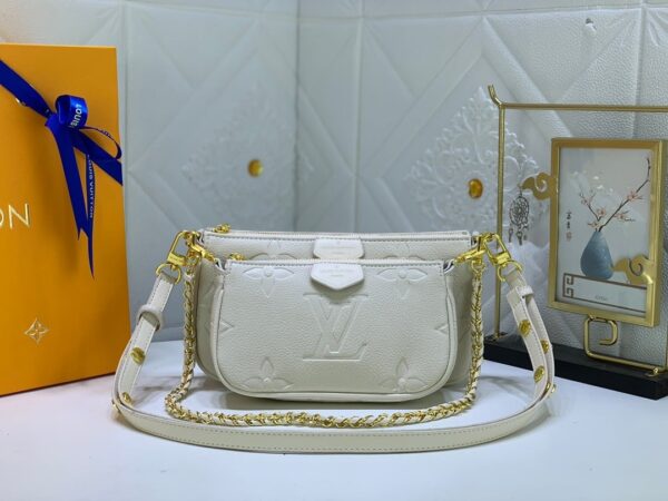 LOUIS VUITTON MULTI POCHETTE ACCESSOIRES CREAM 18CM M46568 - Image 5