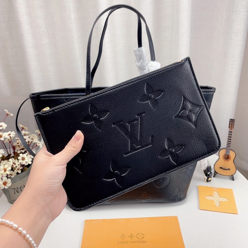 LOUIS VUITTON NEVERFULL MM MONOGRAM EMPREINTE LEATHER BLACK 31CM M45685 - Image 4
