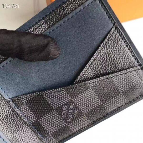 LOUIS VUITTON MULTIPLE WALLET DAMIER GRAPHITE BLACK 11CM N63260 - Image 3