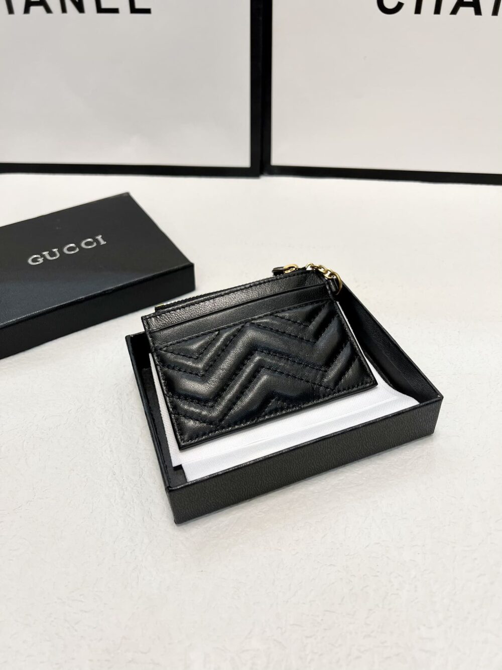 GUCCI GG MARMONT 2.0 QUILTED CARD HOLDER BLACK 10CM 221451F037015 - Image 5