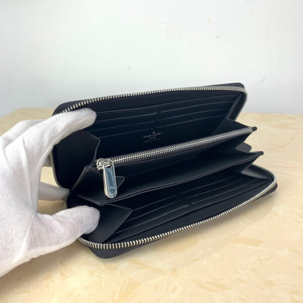 LOUIS VUITTON LONG ZIPPY WALLET BLACK 19CM M61867 - Image 5