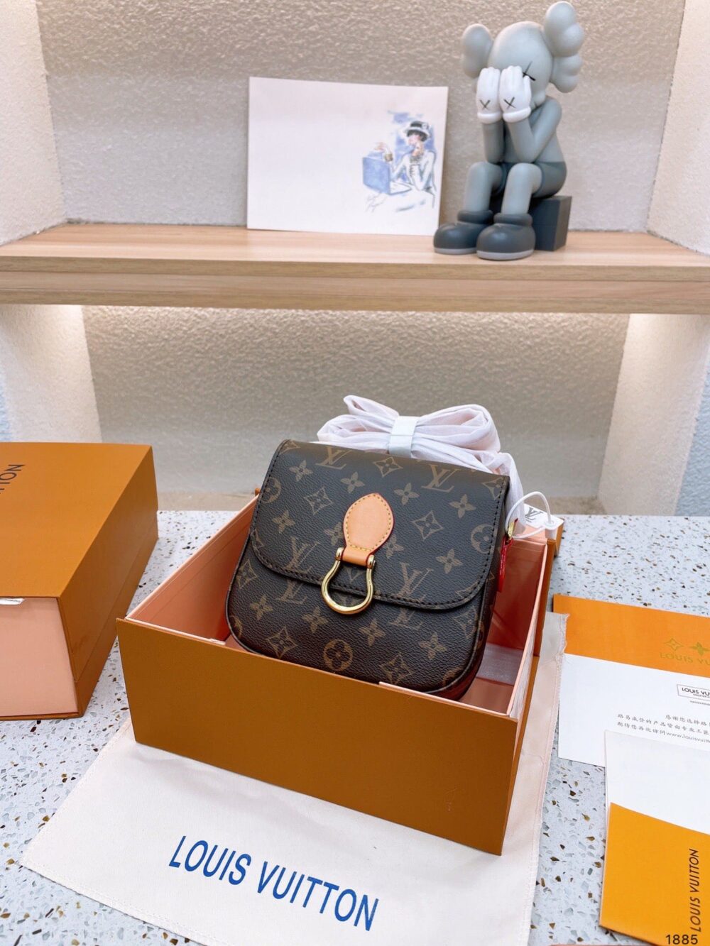 LOUIS VUITTON MONOGRAM CANVAS SAINT CLOUD BAG 18CM - Image 5