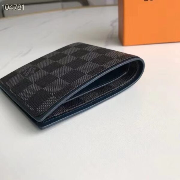 LOUIS VUITTON MULTIPLE WALLET DAMIER GRAPHITE BLACK 11CM N63260 - Image 9