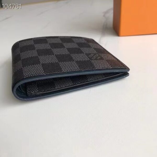 LOUIS VUITTON MULTIPLE WALLET DAMIER GRAPHITE BLACK 11CM N63260 - Image 5