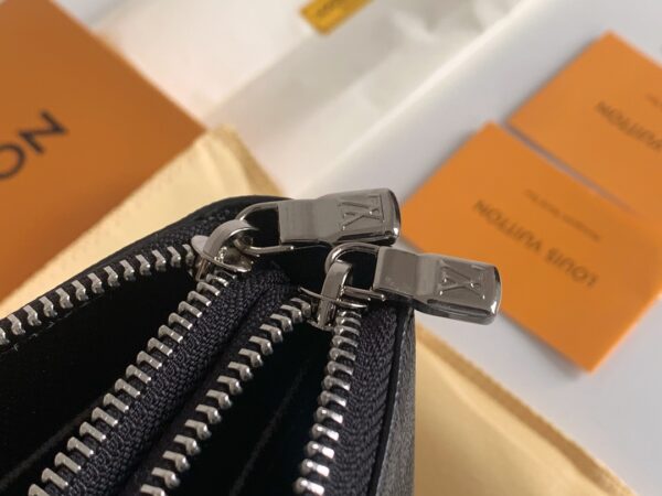 LOUIS VUITTON LONG DOUBLE ZIPPER WALLET DAMIER GRAPHITE CANVAS 19CM - Image 8