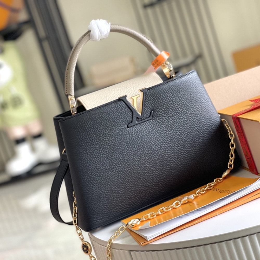 Louis Vuitton Capucines BB Bag Black And Grey 27Cm M20708 - Image 2