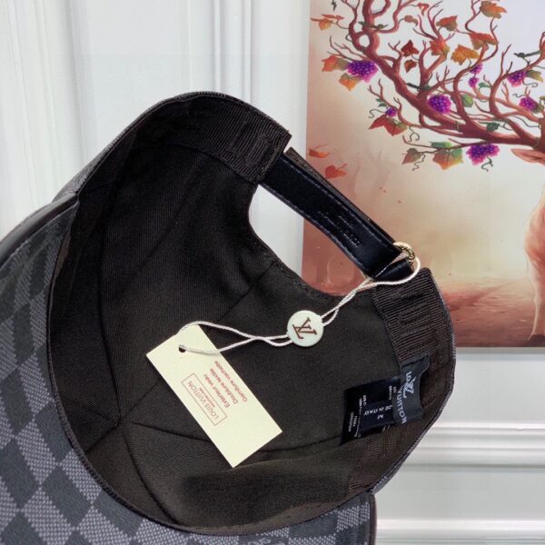 LOUIS VUITTON DAMIER AZUR COATED CANVAS CAP BLACK - Image 2
