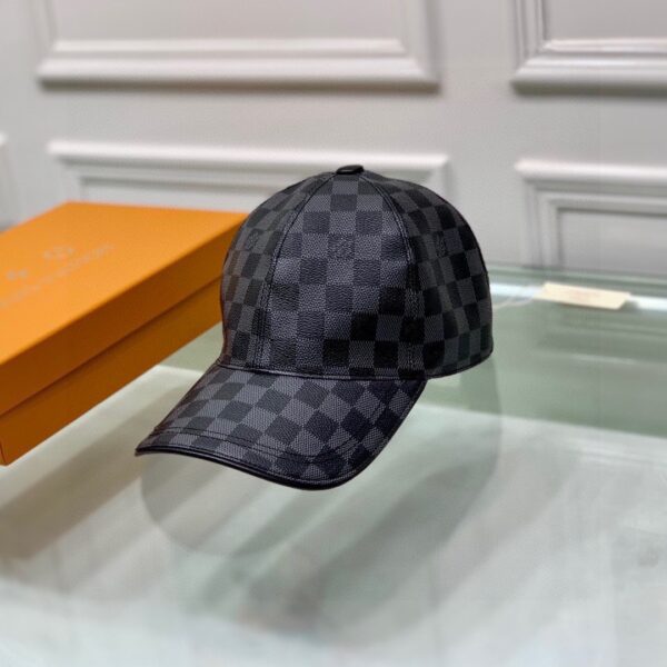 LOUIS VUITTON DAMIER AZUR COATED CANVAS CAP BLACK - Image 8