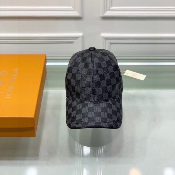 LOUIS VUITTON DAMIER AZUR COATED CANVAS CAP BLACK - Image 7