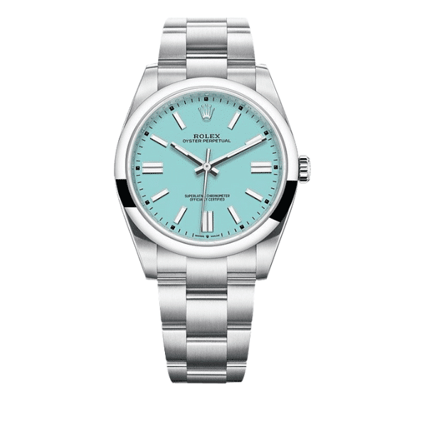ROLEX OYSTER PERPETUAL WATCH 41MM TURQUOISE DIAL 124300 0006