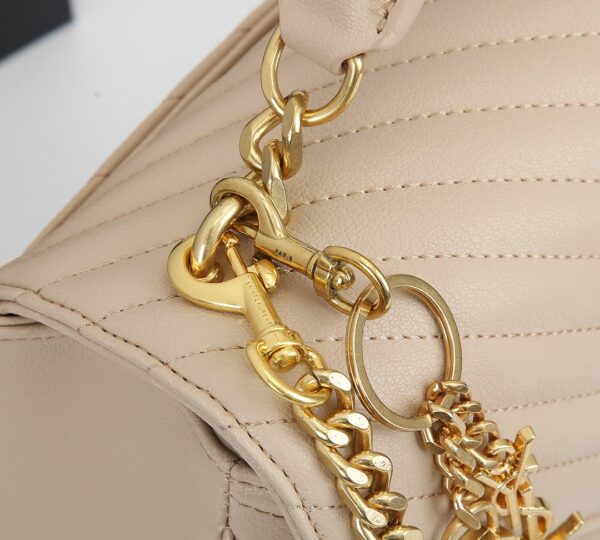 SAINT LAURENT COLLEGE LARGE CHAIN BAG BEIGE 25CM - Image 4