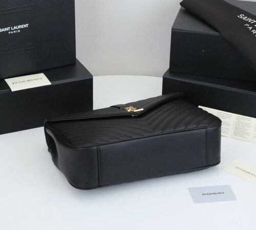 Alternative view of Saint Laurent College Large Chain Bag Black 25Cm 600278Brm071000