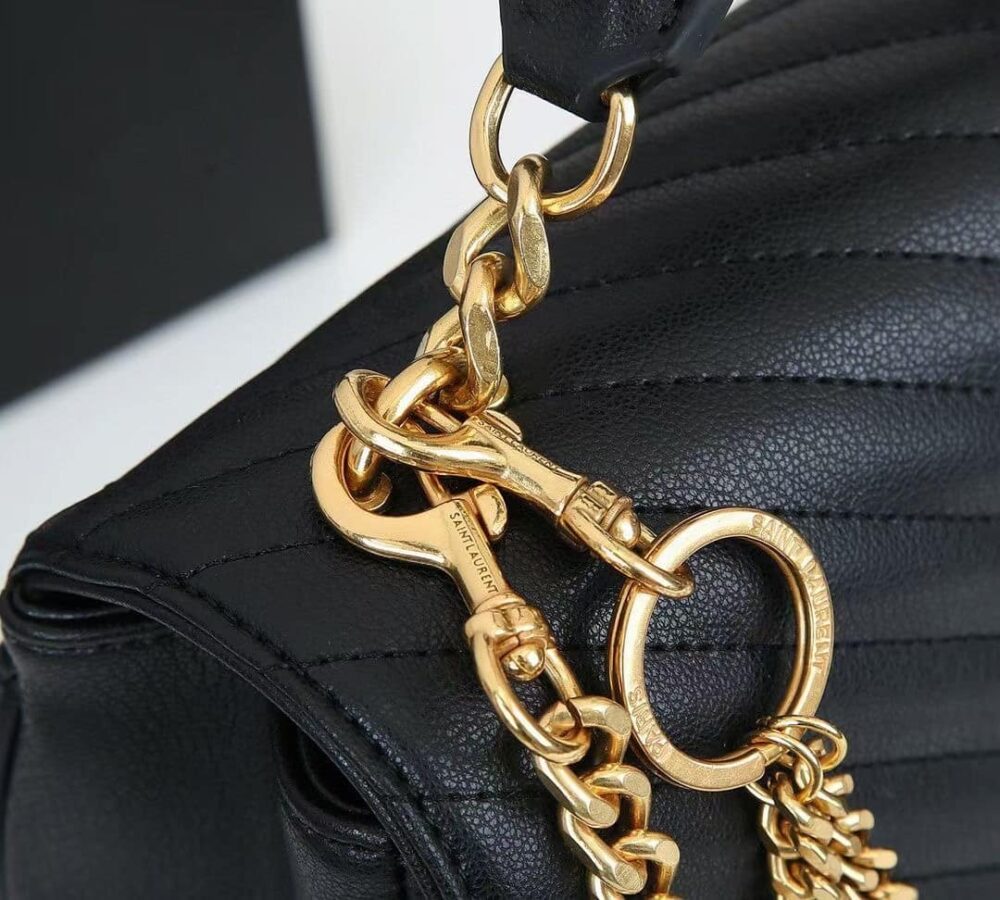SAINT LAURENT COLLEGE LARGE CHAIN BAG BLACK 25CM 600278BRM071000 - Image 3