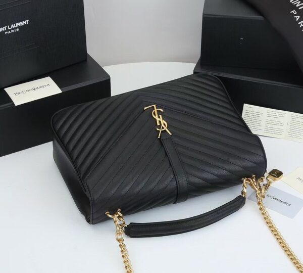 SAINT LAURENT COLLEGE LARGE CHAIN BAG BLACK 25CM 600278BRM071000 - Image 5