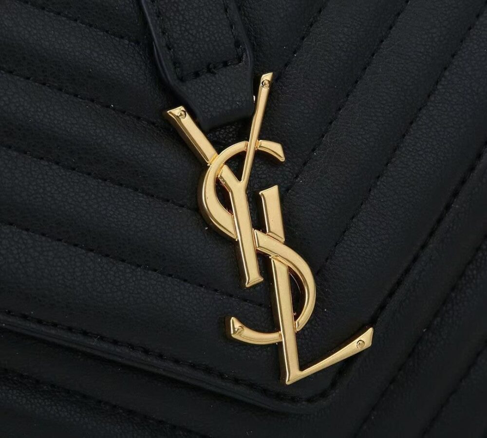 SAINT LAURENT COLLEGE LARGE CHAIN BAG BLACK 25CM 600278BRM071000 - Image 7