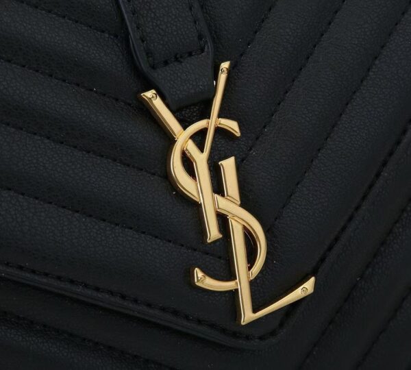 SAINT LAURENT COLLEGE LARGE CHAIN BAG BLACK 25CM 600278BRM071000 - Image 8