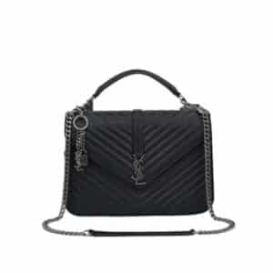 Saint Laurent College Large Chain Bag Black 32Cm 600278Brm041000