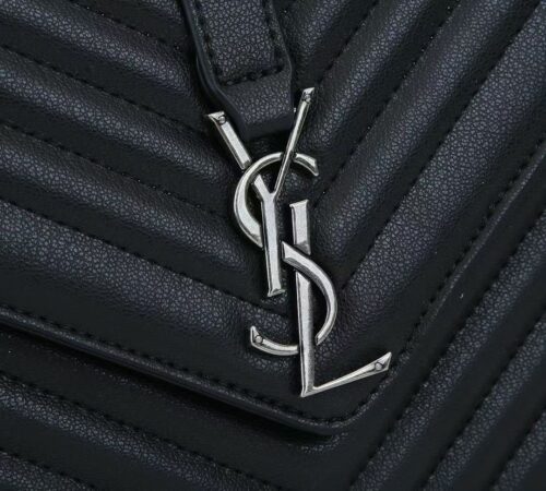 Alternative view of Saint Laurent College Large Chain Bag Black 32Cm 600278Brm041000