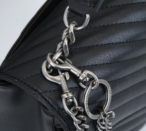 SAINT LAURENT COLLEGE LARGE CHAIN BAG BLACK 32CM 600278BRM041000 - Image 3