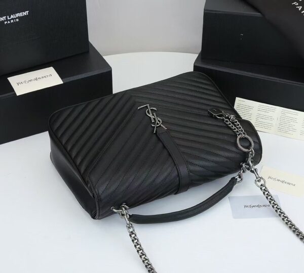 SAINT LAURENT COLLEGE LARGE CHAIN BAG BLACK 32CM 600278BRM041000 - Image 5