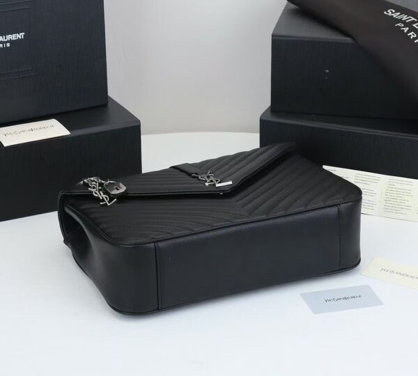 SAINT LAURENT COLLEGE LARGE CHAIN BAG BLACK 32CM 600278BRM041000 - Image 9