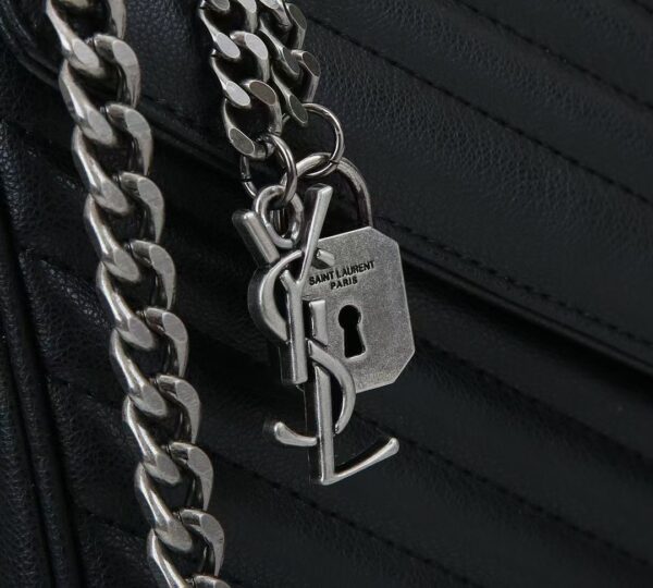 SAINT LAURENT COLLEGE LARGE CHAIN BAG BLACK 32CM 600278BRM041000 - Image 6