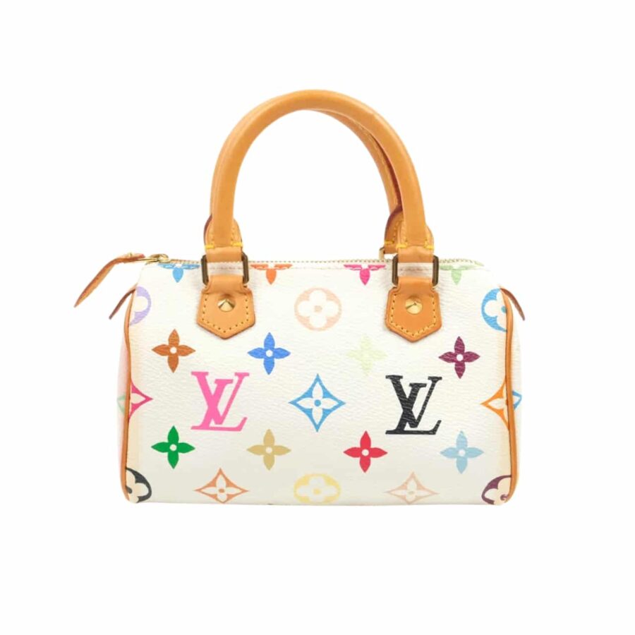 LOUIS VUITTON X TAKASHI MURAKAMI MONOGRAM BLANC WHITE MULTICOLOR MINI SPEEDY 20CM