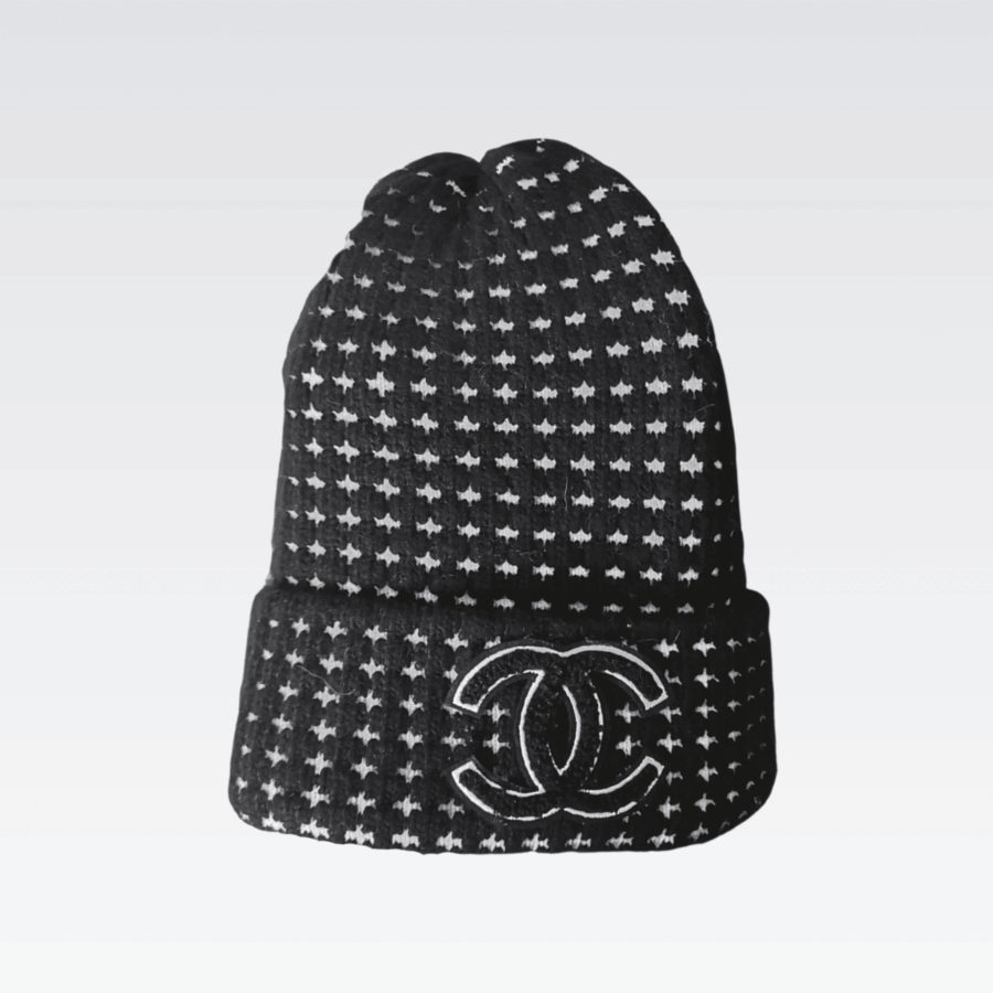 CHANEL CC WOOL BEANIE BLACK