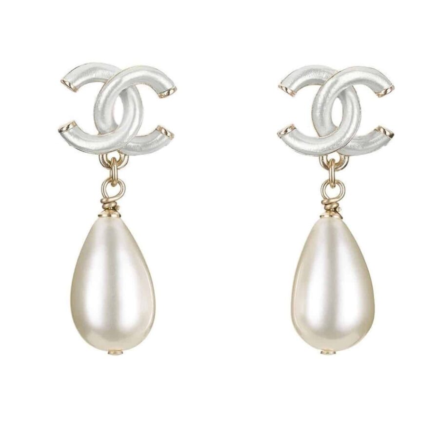 CHANEL CC PEARL DROP EARRINGS A98327