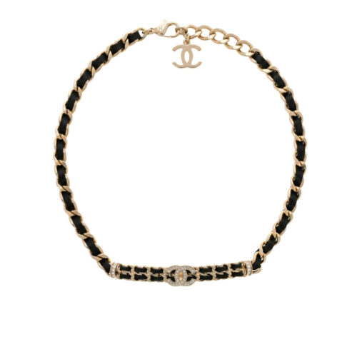 Chanel Chain Cc Champagne Choker Necklace Ab6890 B06537 Nf006