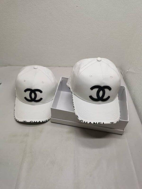 CHANEL CC COTTON BASEBALL CAP WHITE - Image 2