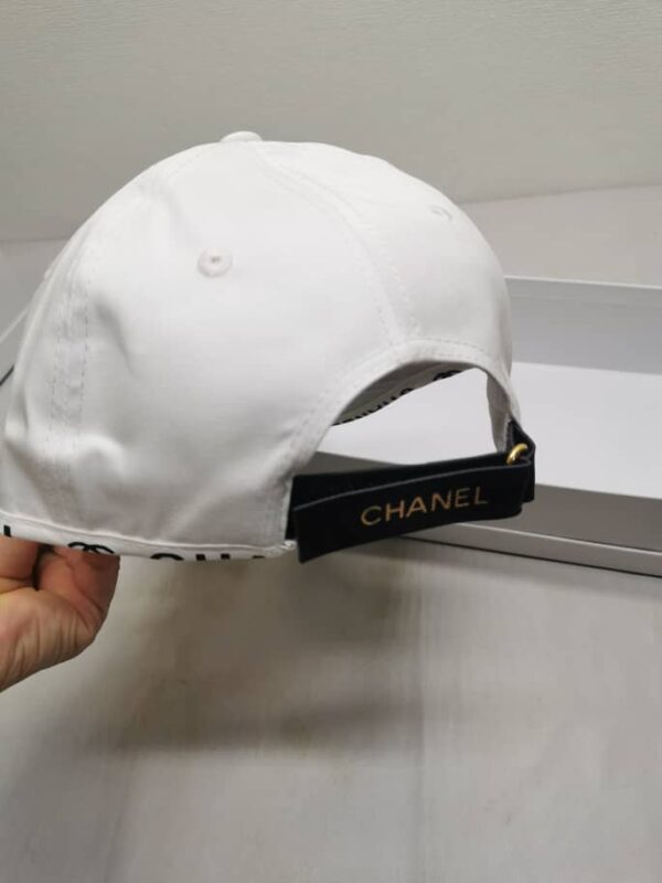 CHANEL CC COTTON BASEBALL CAP WHITE - Image 3