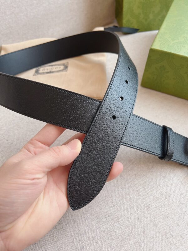 GUCCI MAMON GG SILVER LOGO BELT 4CM - Image 4