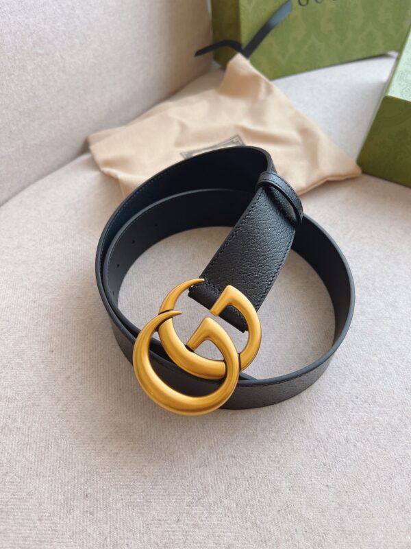 GUCCI MAMON GG GOLD LOGO BELT 4CM - Image 8
