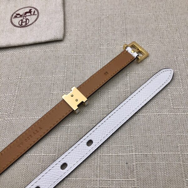HERMES LEATHER  BELTS POP H WHITE 15MM - Image 7