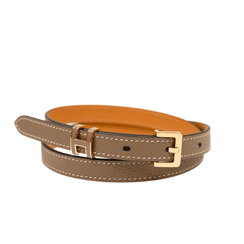 HERMES LEATHER  BELTS POP H GREY 15MM